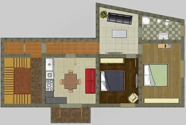 Apart Daire, 2 Yatak Odası