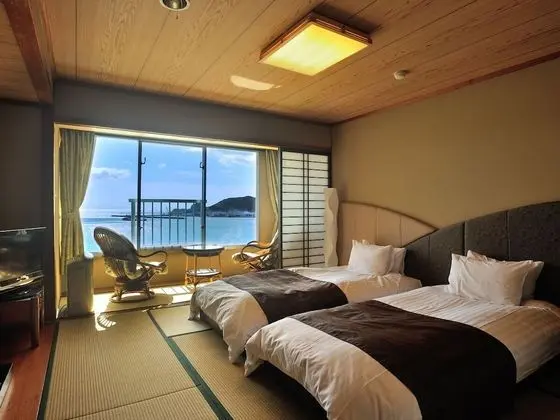 Standard İki Ayrı Yataklı Oda, Okyanus Manzaralı (Japanese Style, w/Twin Beds)