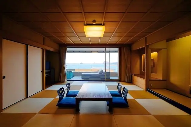 Basic Dört Kişilik Oda, Özel Banyo, Deniz Manzaralı (Japanese Style, Open air-Bath)