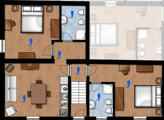 Apart Daire, 2 Yatak Odası (4 Adults)