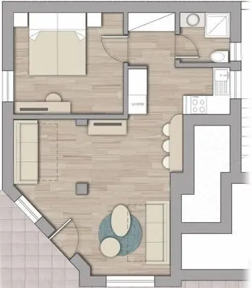 Apart Daire, 1 Yatak Odası
