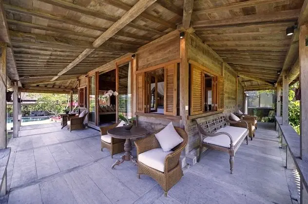 Joglo Ocean Villa, 1 King Bed, Patio, Garden View