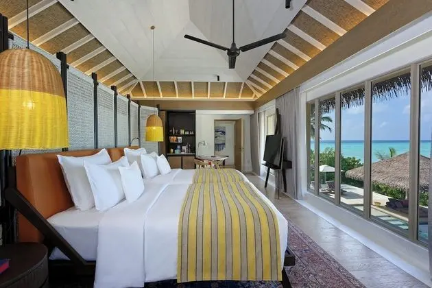 Two Bedroom Beachfront Pool Residence with 50% Off on Seaplane transfers till 30th Sept'24 for 4