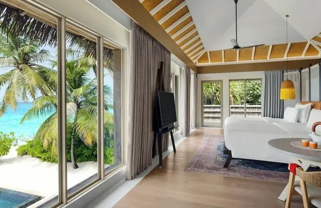 Two Bedroom Beachfront Pool Residence with 50% Off on Seaplane transfers till 30th Sept'24 for 4