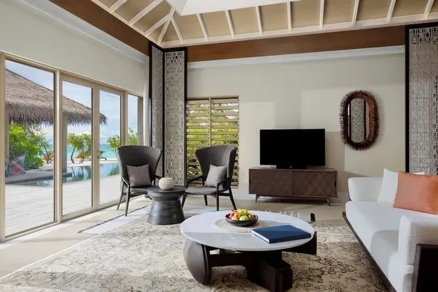Two Bedroom Beachfront Pool Residence with 50% Off on Seaplane transfers till 30th Sept'24 for 4