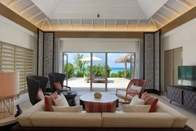 Two Bedroom Beachfront Pool Residence with 50% Off on Seaplane transfers till 30th Sept'24 for 4