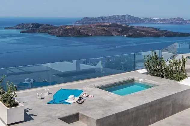 Honeymoon Stüdyo Süit, Sıcak Su Havuzu (Split Level, Caldera View)
