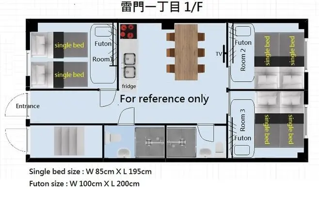 Apart Daire, 3 Yatak Odası, 2 Banyolu (1F)