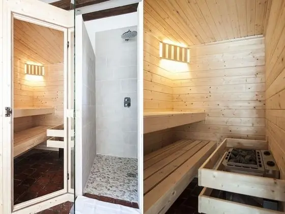 Luxury Tek Büyük Yataklı Oda, Banyolu/Duşlu, Bahçe Manzaralı (Avec Sauna )