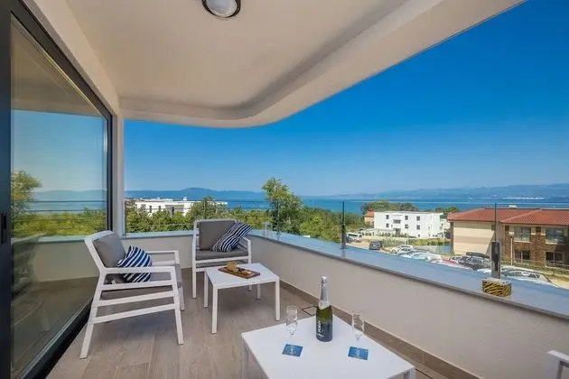 Luxury Apart Daire, 2 Yatak Odası, Balkon, Deniz Manzaralı