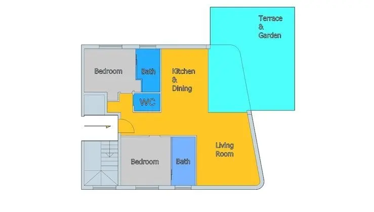 Luxury Apart Daire, 2 Yatak Odası, Balkon, Deniz Manzaralı