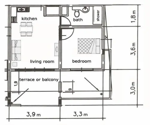 Deluxe Süit, 1 Yatak Odası (1st or 2nd Floor Randomly assigned)