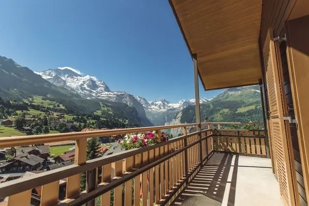 Panoramic Tek Büyük Yataklı Oda, Balkon, Dağ Manzaralı