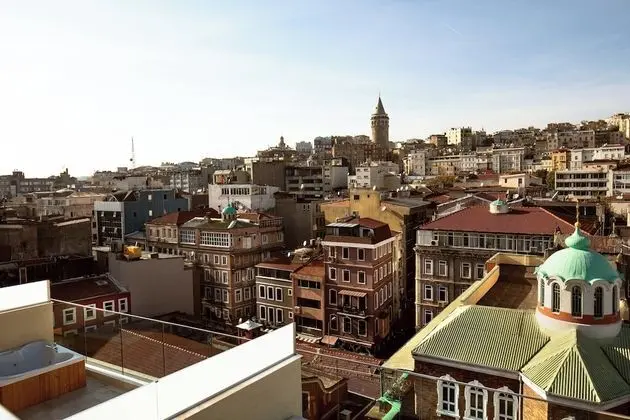 Premier Oda, 1 Büyük (Queen) Boy Yatak, Teras, Manzaralı (Tower)