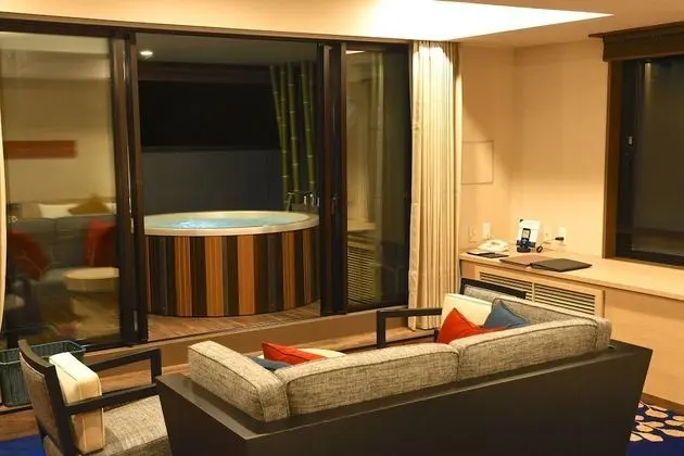 Superior İki Ayrı Yataklı Oda, Dağ Manzaralı (Asama View with Open Air Bath)