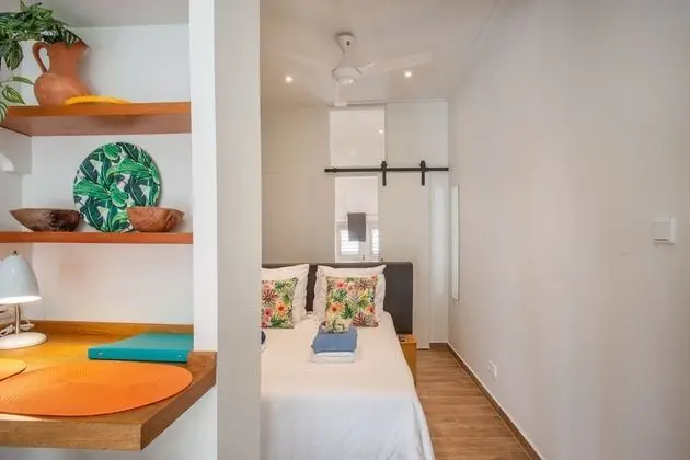 Flamingo Petite ground floor studio, with small terrace and shared plunge pool