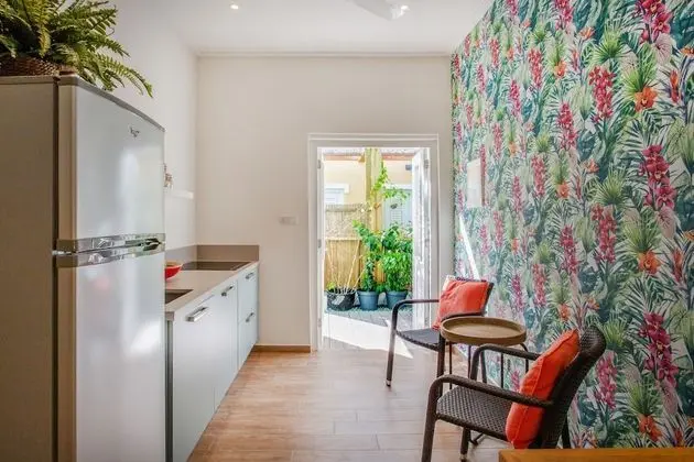 Flamingo Petite ground floor studio, with small terrace and shared plunge pool