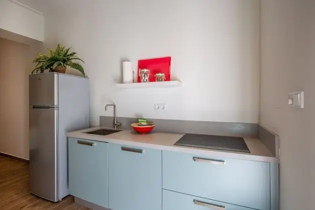 Flamingo Petite ground floor studio, with small terrace and shared plunge pool