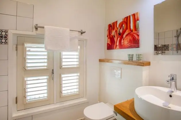 Flamingo Petite ground floor studio, with small terrace and shared plunge pool
