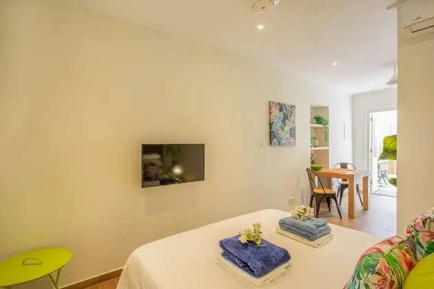 Pretty Prikichi ground floor studio, with terrace and shared plunge pool