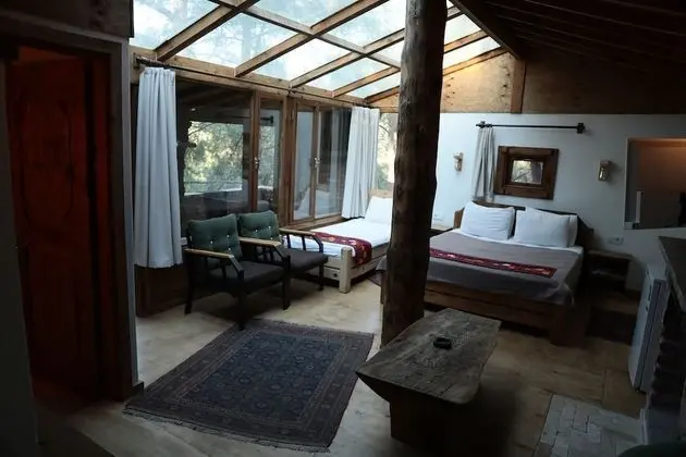Deluxe Dağ Evi, 1 Yatak Odası, Şömine, Bahçe Manzaralı