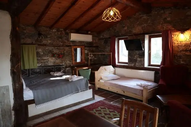 Deluxe Dağ Evi, 1 Yatak Odası, Şömine, Bahçe Manzaralı