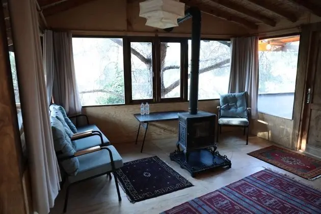 Deluxe Dağ Evi, 1 Yatak Odası, Şömine, Bahçe Manzaralı