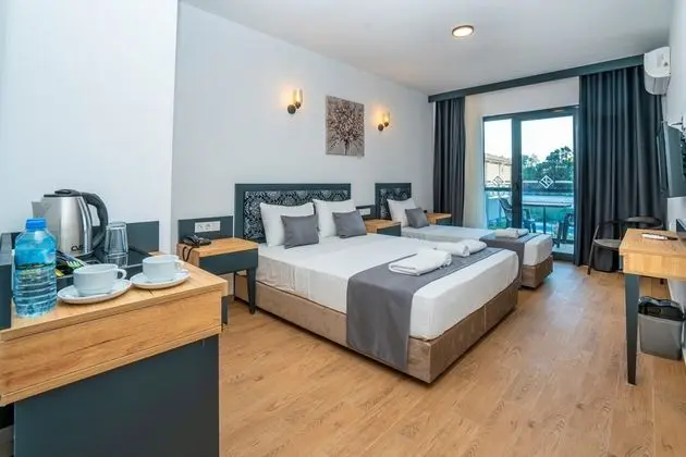 Deluxe Üç Kişilik Oda , Havuz ve Bahçe Manzaralı, Balkonlu