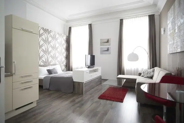Deluxe Stüdyo, Mutfak, Şehir Manzaralı (Reichsratsstrasse 17)