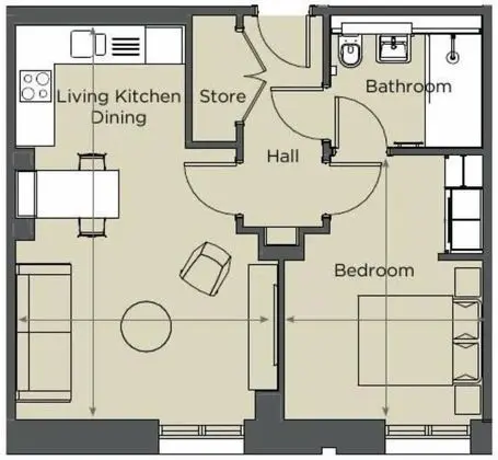 Luxury Apart Daire, Banyolu/Duşlu, Bahçe Manzaralı (King's 39)