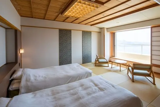 İki Ayrı Yataklı Oda, Sigara İçilmez, Deniz Manzaralı (Aoi Kan, Japanese-style w/antechamber)