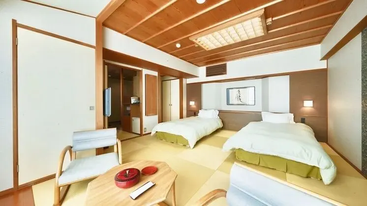 İki Ayrı Yataklı Oda, Sigara İçilmez, Deniz Manzaralı (Aoi Kan, Japanese-style w/antechamber)