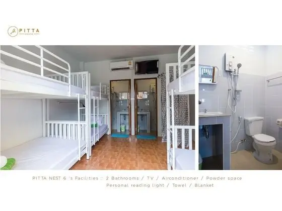 Dört Kişilik Oda, Özel Banyo (Pitta Nest 6 Bed)