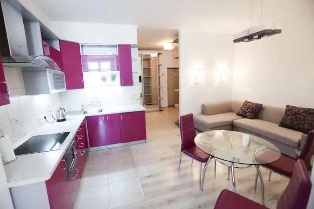 City Apart Daire, 1 Büyük (Queen) Boy Yatak ve Çekyat, Sigara İçilmez (118 Zhylyanska street)