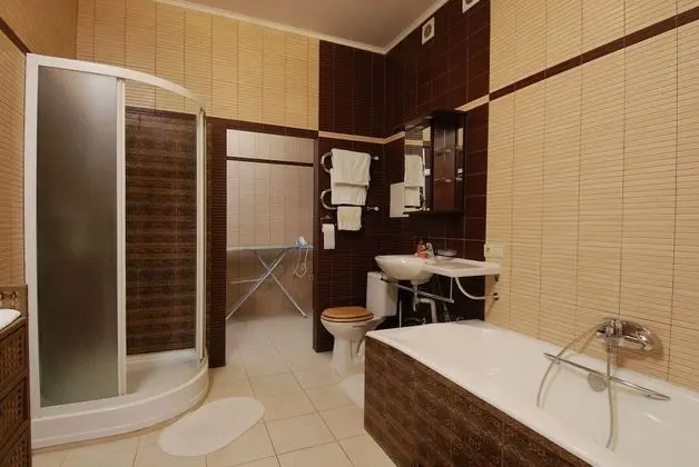 Executive Apart Daire, 1 Büyük (Queen) Boy Yatak ve Çekyat (121 Saksaganskogo street)