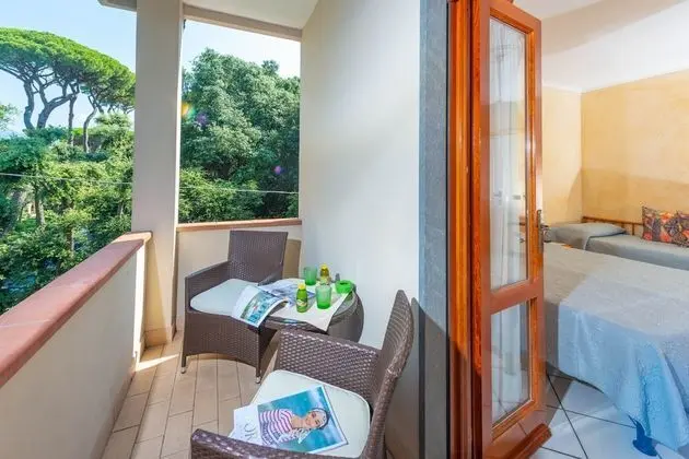 Superior Tek Büyük veya İki Ayrı Yataklı Oda, Balkon, Bahçe Manzaralı