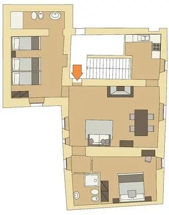 Apart Daire, 2 Yatak Odası, Bahçe Manzaralı (Il Chiavistello)