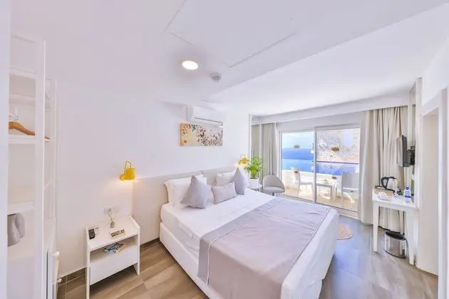 Standard Tek Büyük veya İki Ayrı Yataklı Oda, Balkon, Kısmi Deniz Manzaralı