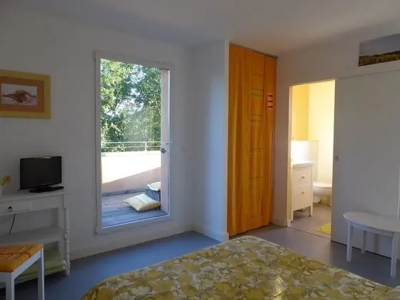 Comfort Tek Büyük Yataklı Oda, Özel Banyo, Bahçe Manzaralı (Chambre Fonséranne)