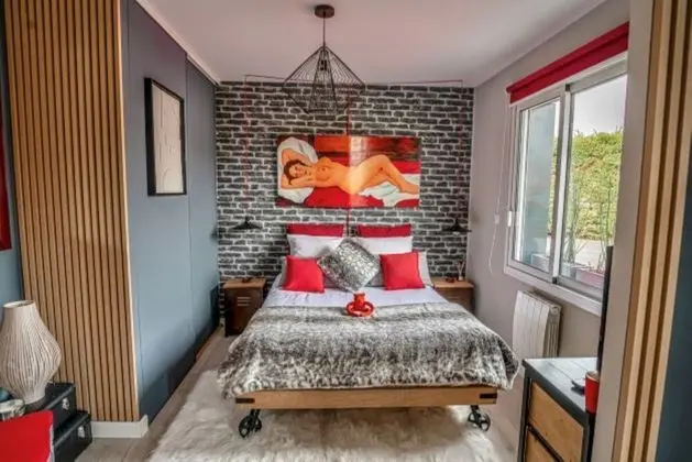 Design Tek Büyük Yataklı Oda, 1 Çift Kişilik Yatak, Park Manzaralı