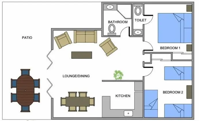 Villa, 2 Yatak Odası