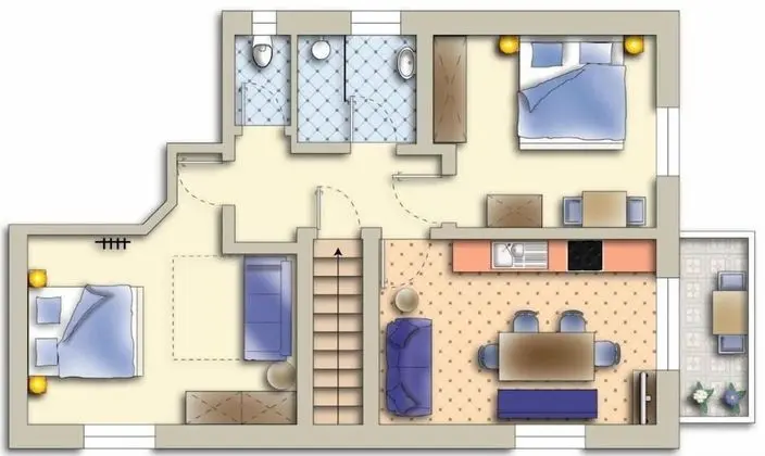 Comfort Apart Daire, 2 Yatak Odası, Dağ Manzaralı