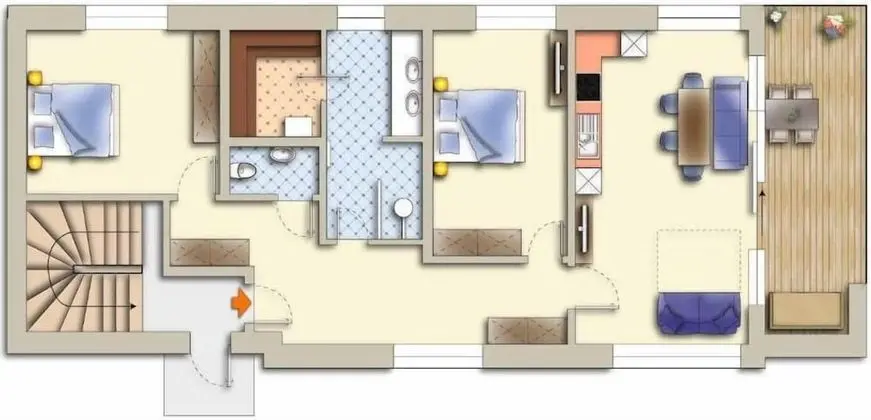 Superior Apart Daire, 2 Yatak Odası, Sauna, Göl Manzaralı