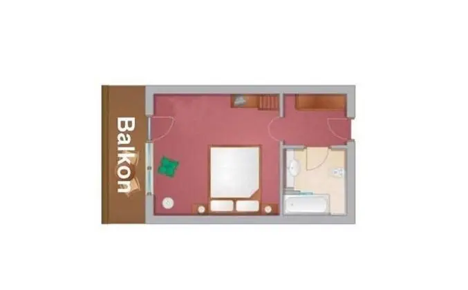 Superior Tek Büyük Yataklı Oda, Balkon, Dağ Manzaralı