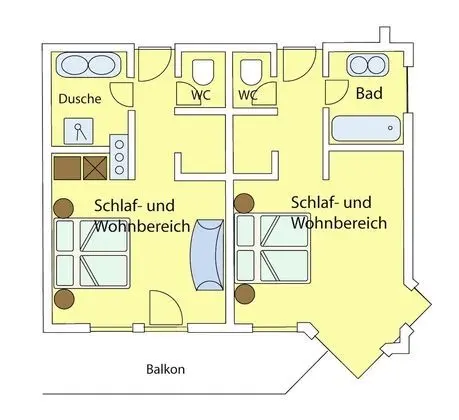 Comfort Apart Daire, 2 Büyük (Queen) Boy Yatak