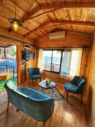 Deluxe Bungalov, Şömine, Denize Sıfır