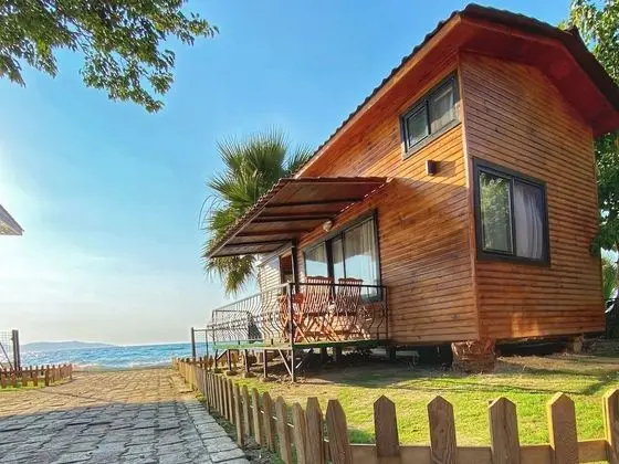 Deluxe Bungalov, Şömine, Denize Sıfır