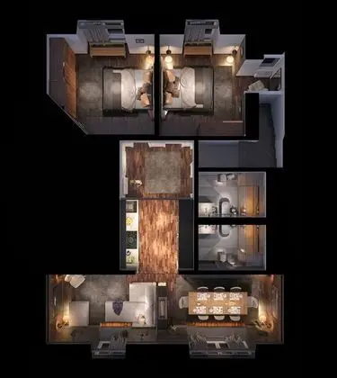 Luxury Apart Daire, 2 Yatak Odası