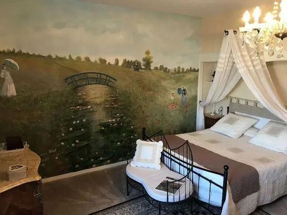 Tek Büyük Yataklı Oda, Bahçe Manzaralı (Monet)