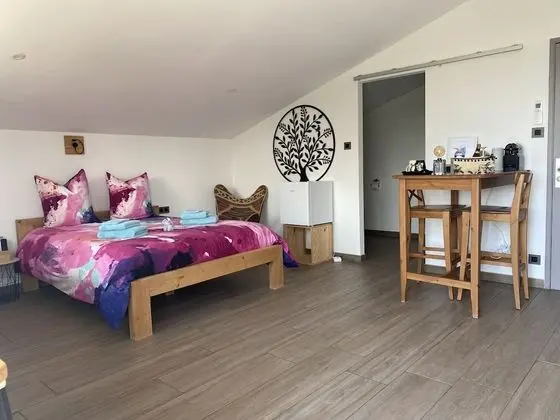 Comfort Tek Büyük Yataklı Oda, Banyolu/Duşlu, Bahçe Manzaralı (Chambre Granny)